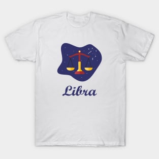 Libra Zodiac Sign Constellation Sky T-Shirt